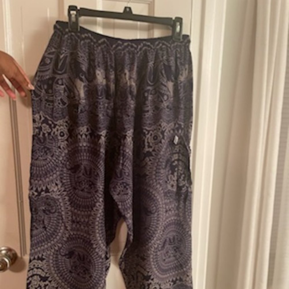 Comfy Blue Patterned Joggers